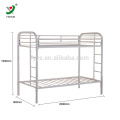 three seat metal bunk bed in school student dormitory room